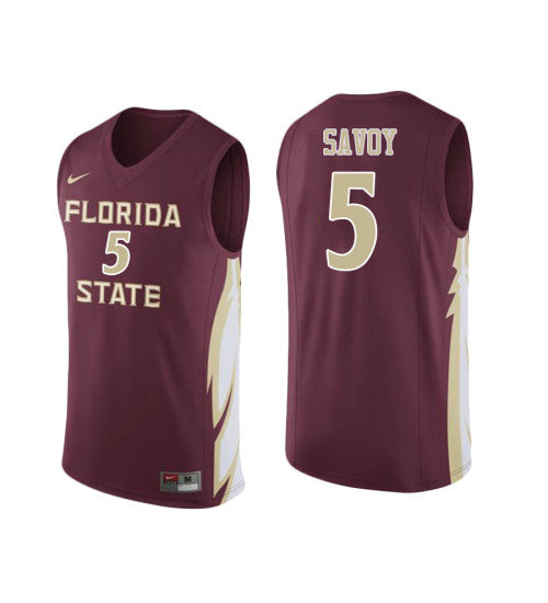Florida State Seminoles 5 Pj Savoy College Basketball Jersey Wine | Stitched Jersey RTJS 4483
