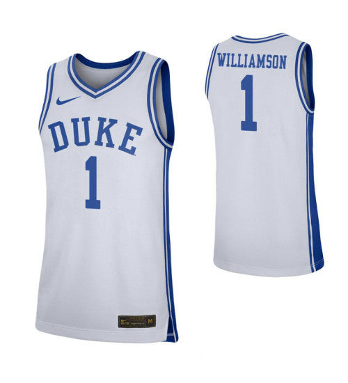 Duke Blue Devils 1 Zion Williamson White College Basketball Jersey 6934 | Stitched Jersey RTJS 4814