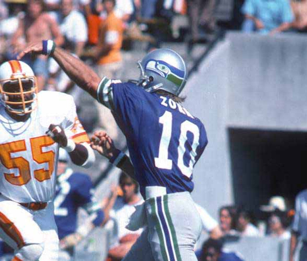 Seattle Seahawks 1970s Name Number NFL jersey front view