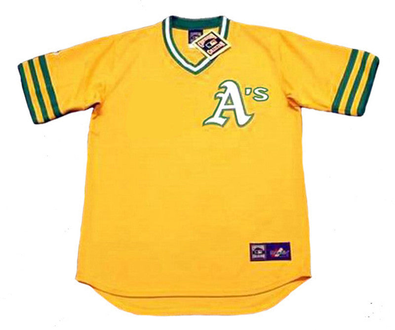 Oakland Athletics Cooperstown Name Number MLB jersey front view