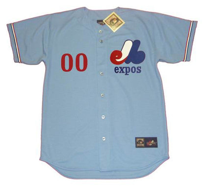 Montreal Expos 1970s Cooperstown Name Number MLB jersey front view