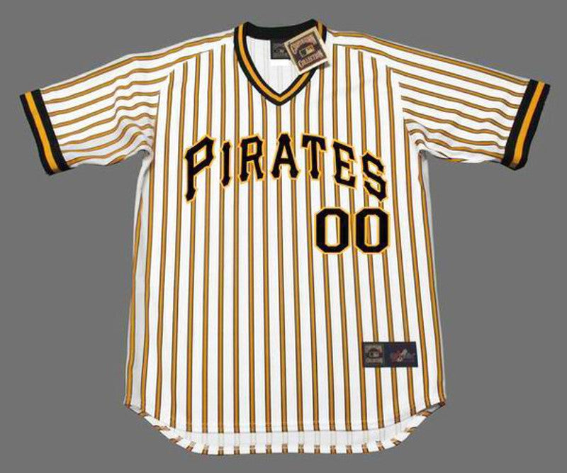 Pittsburgh Pirates Cooperstown Name Number MLB jersey front view