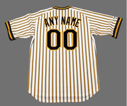 Pittsburgh Pirates Cooperstown Name Number MLB jersey front view