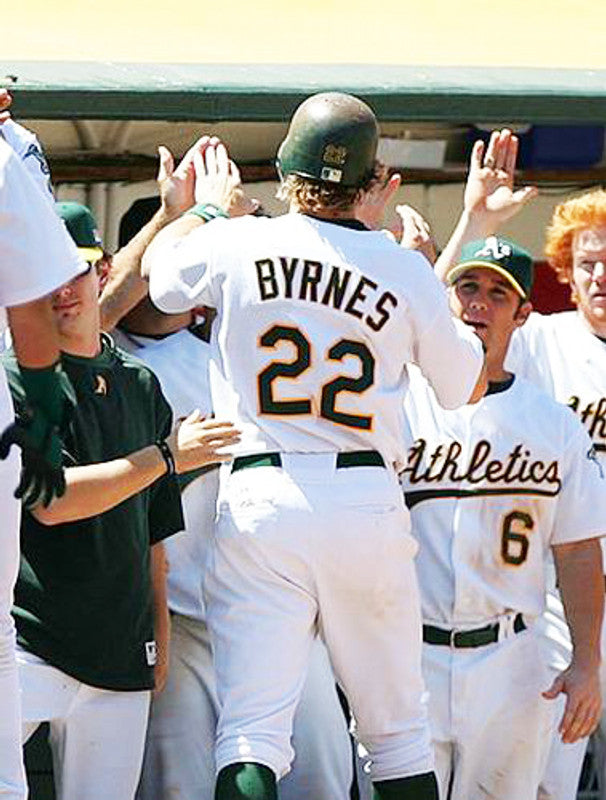 Oakland Athletics Eric Byrnes MLB jersey front view