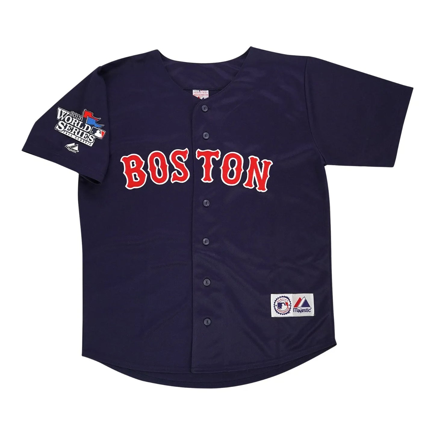 Dustin Pedroia 2013 Boston Red Sox World Series Homeroadalt Navy Jersey | RTJ13463
