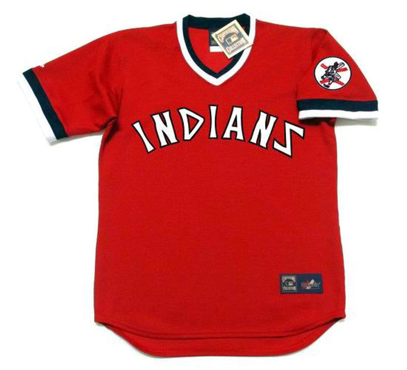 Cleveland Indians Dennis Eckersley Cooperstown MLB jersey front view