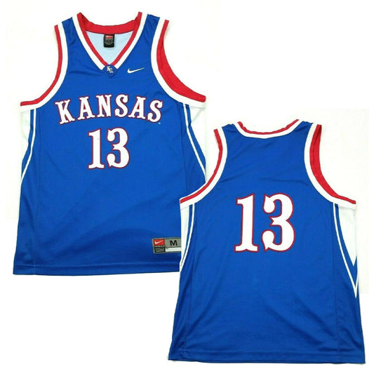 Vintage Kansas Ku Jayhawks Jeff Boschee 13 Blue Basketball Jersey - retro stitched basketball jersey for Kansas Ku fans