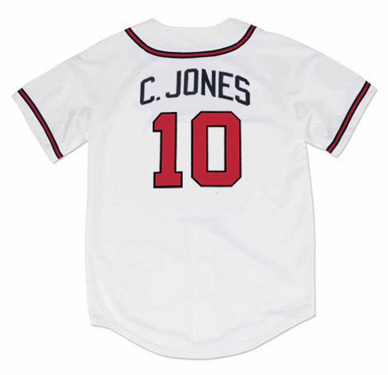 Atlanta Braves Chipper Jones MLB jersey front view