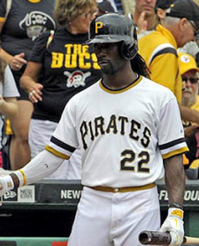 Pittsburgh Pirates 1970s Cooperstown Name Number MLB jersey front view