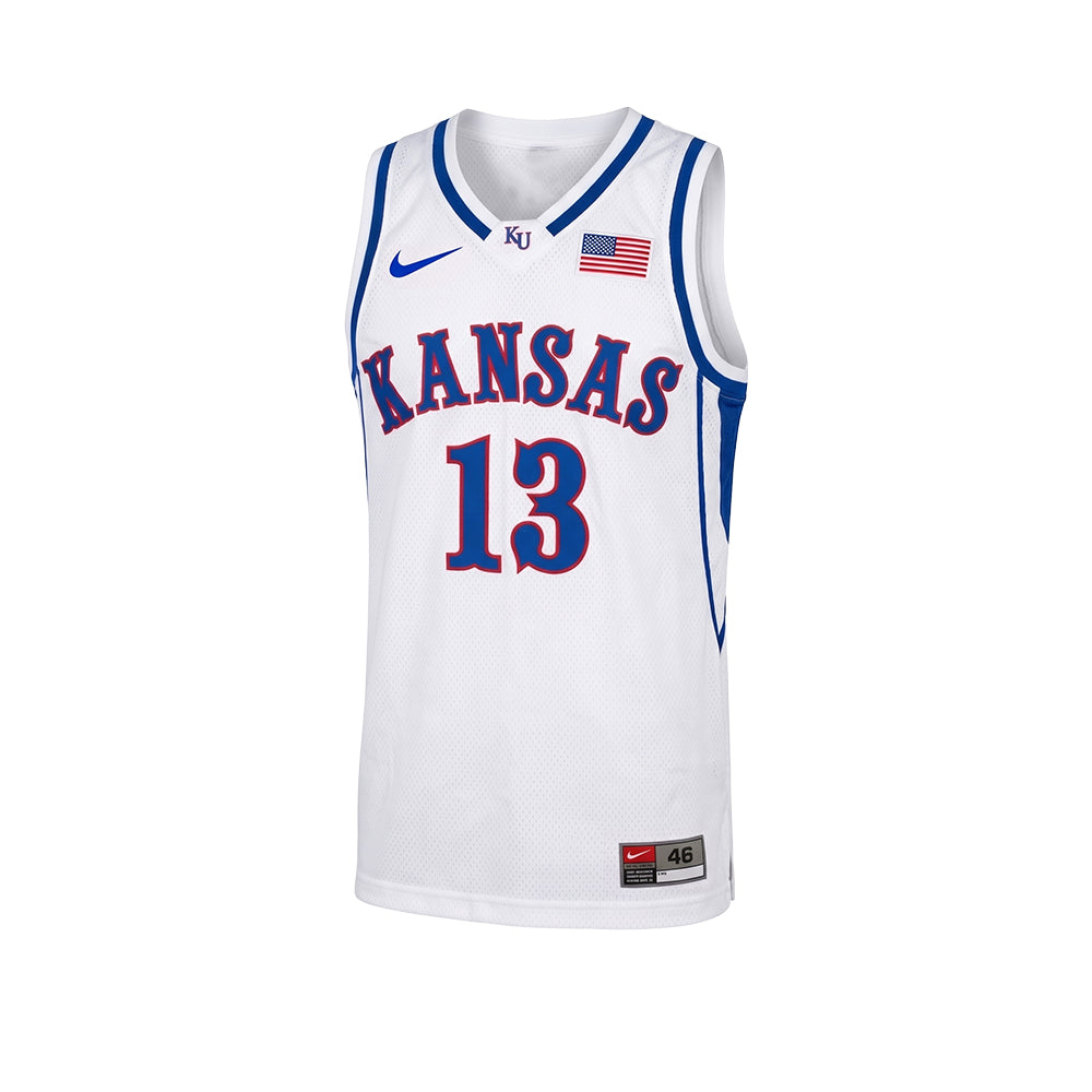 Kansas Jayhawks Jeff Boschee #13 White Basketball Jersey - Stitched Throwback - Kansas Jayhawks fan jersey