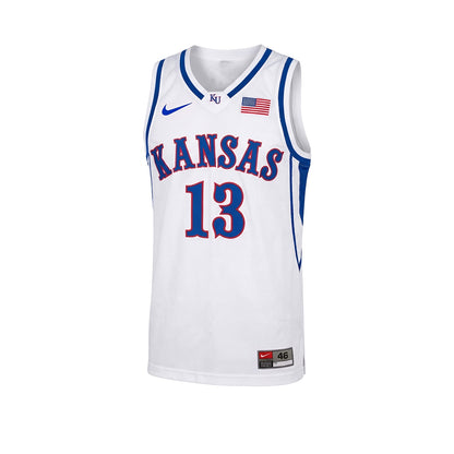 Kansas Jayhawks Jeff Boschee #13 White Basketball Jersey - Stitched Throwback - Kansas Jayhawks fan jersey