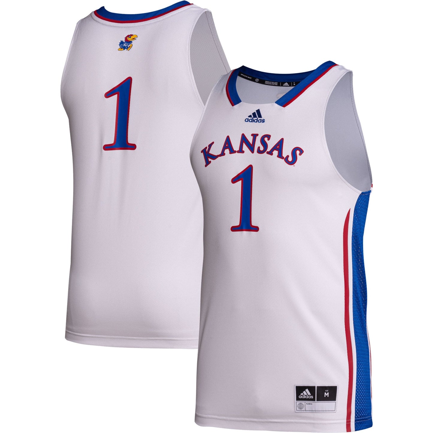 White 1 Kansas Jayhawks Swingman Jersey - retro stitched jersey jersey for White 1 fans