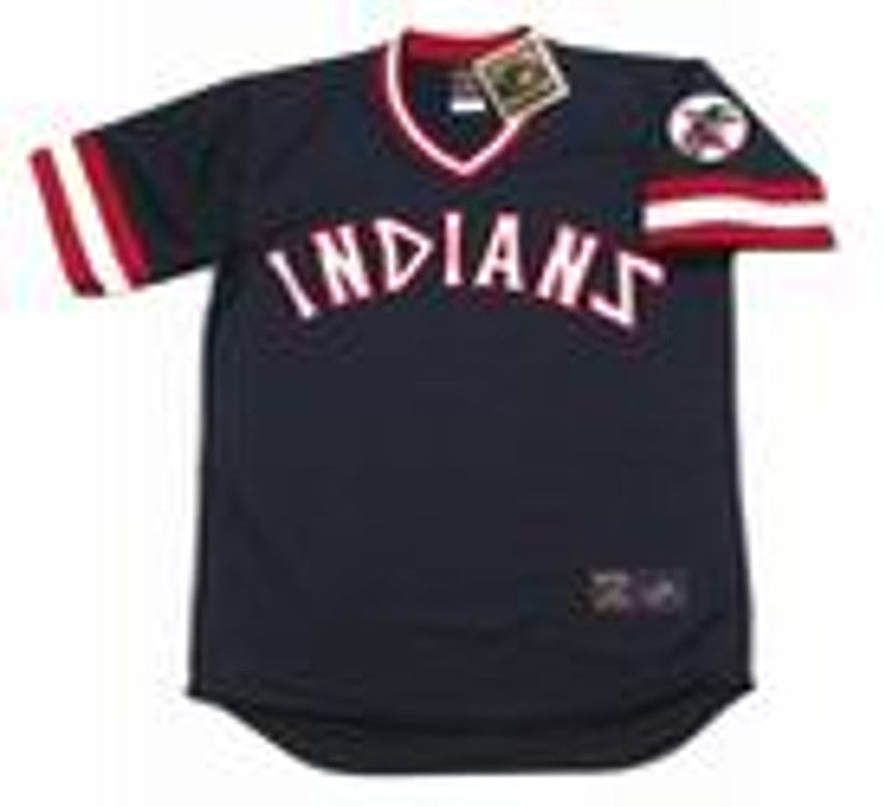 Cleveland Indians 1970s Cooperstown MLB jersey front view