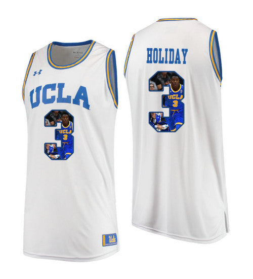 Ucla Bruins 3 Aaron Holiday College Basketball Jersey White | Stitched Jersey RTJS 6668