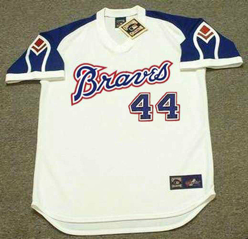 Atlanta Braves Hank Aaron Cooperstown MLB jersey front view
