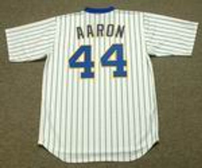 Milwaukee Brewers Hank Aaron Cooperstown MLB jersey front view
