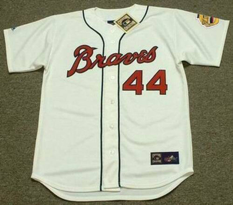 Hank Aaron Milwaukee Braves 1960S Throwback Baseball Jersey jersey front view