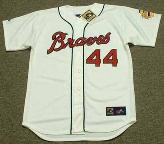 Hank Aaron Milwaukee Braves 1960S Throwback Baseball Jersey jersey front view