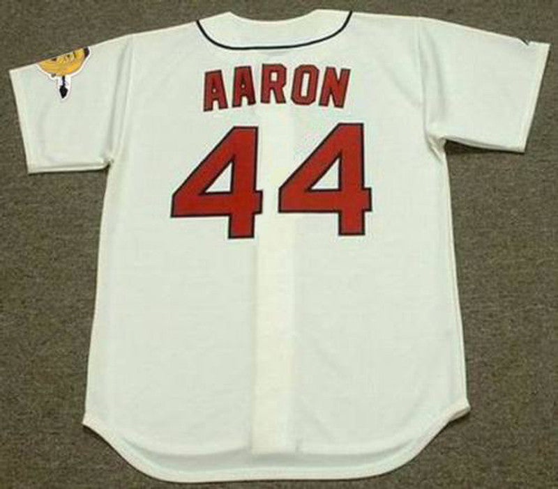 Hank Aaron Milwaukee Braves 1960S Throwback Baseball Jersey jersey front view