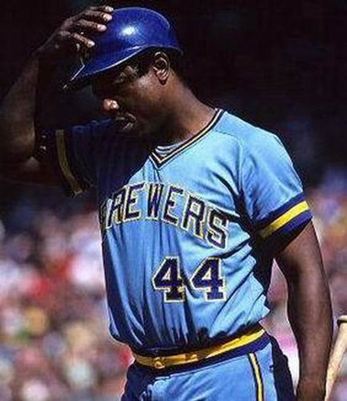 Milwaukee Brewers Hank Aaron Cooperstown MLB jersey front view