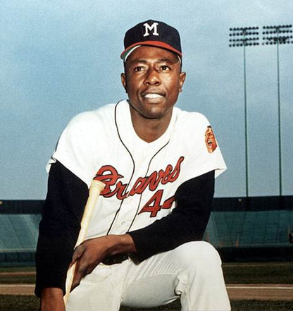 Hank Aaron Milwaukee Braves 1960S Throwback Baseball Jersey jersey front view