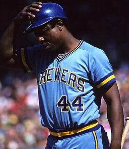 Milwaukee Brewers Hank Aaron Cooperstown MLB jersey front view