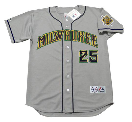 JA MB Milwaukee 1999 Away Throwback Baseball Stitched Jersey, Vintage Baseball Jersey, Retro Sewn Jersey