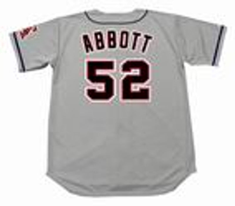 Jim Abbott California Angels 1996 Throwback Away Baseball Stitched Jersey jersey front view
