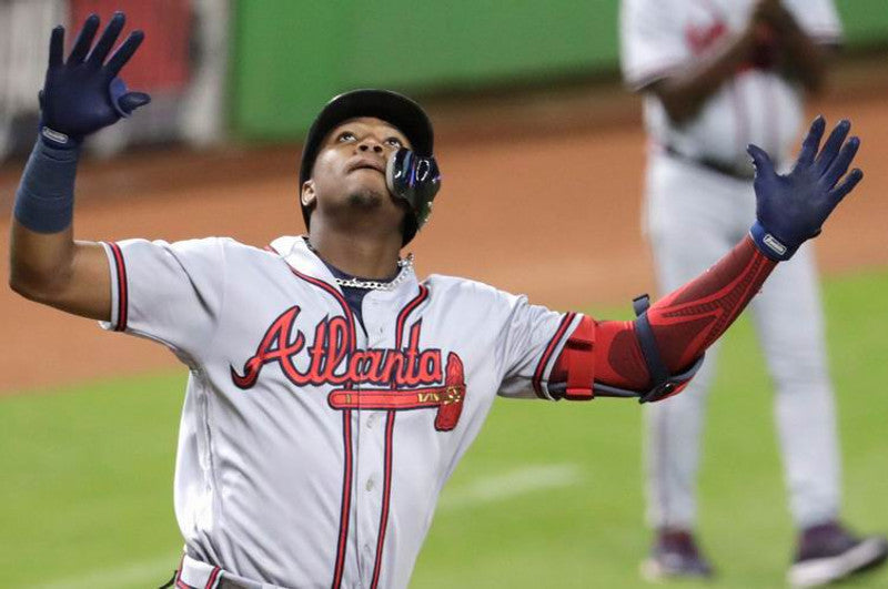 Atlanta Braves Ronald Acuna Jr MLB jersey front view