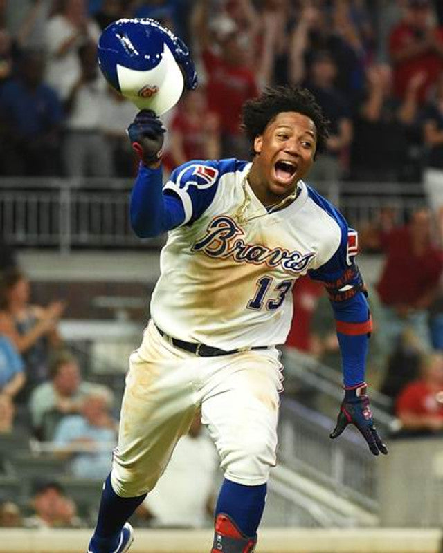 Atlanta Braves Ronald Acuna Jr 1970s MLB jersey front view