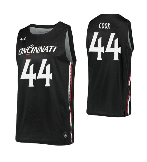 Adam Cook College Basketball Jersey Black Cincinnati Bearcats stitched basketball jersey for game day fanwear