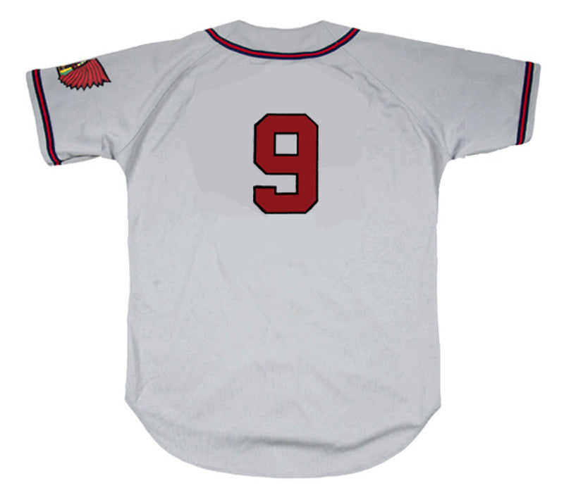 Joe Adcock Milwaukee Braves 1955 Away Throwback Baseball Jersey jersey front view