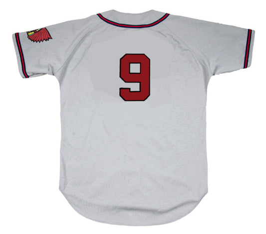 Joe Adcock Milwaukee Braves 1955 Away Throwback Baseball Jersey jersey front view