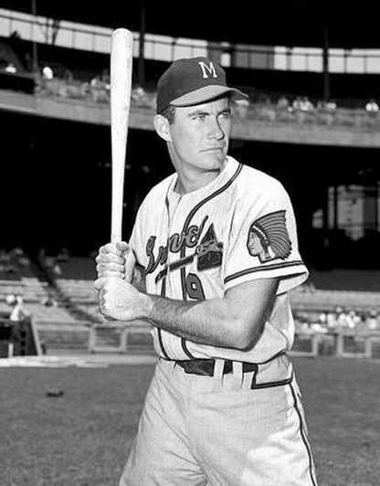Joe Adcock Milwaukee Braves 1955 Away Throwback Baseball Jersey jersey front view