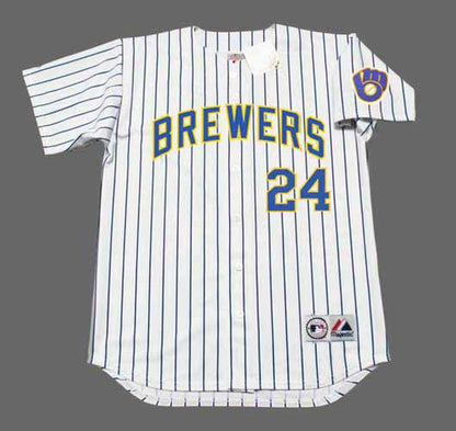 Milwaukee Brewers Jesus Aguilar MLB jersey front view