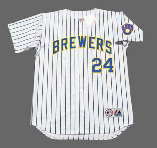 JA MB Milwaukee Alternate Home Baseball Stitched Jersey, Vintage Baseball Jersey, Retro Sewn Jersey