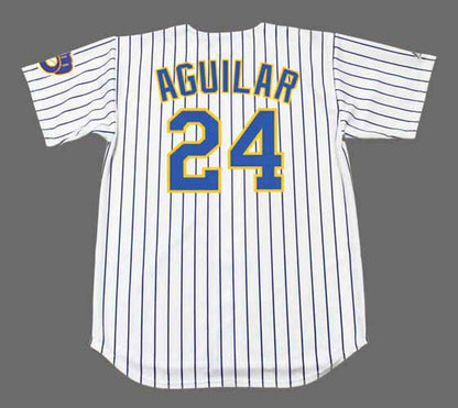 Milwaukee Brewers Jesus Aguilar MLB jersey front view