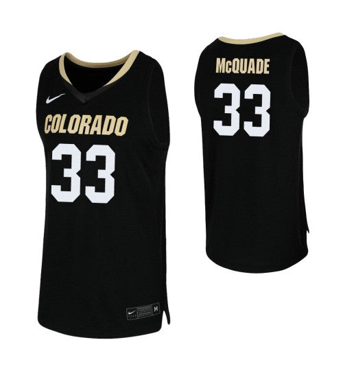 Colorado Buffaloes 33 Aidan Mcquade Black College Basketball Jersey | Stitched Jersey RTJS 5029