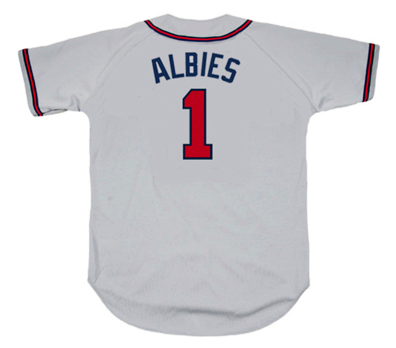Atlanta Braves Ozzie Albies MLB jersey front view