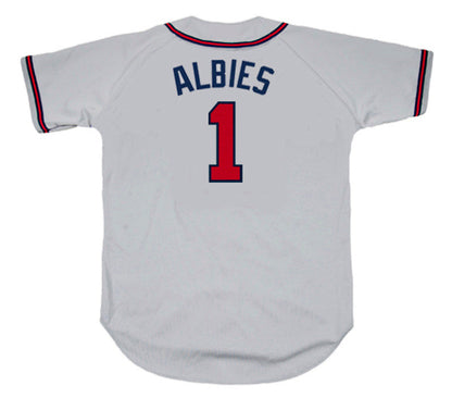 Atlanta Braves Ozzie Albies MLB jersey front view