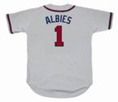 Atlanta Braves Ozzie Albies MLB jersey front view
