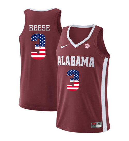 Alabama Crimson Tide 3 Alex Reese College Basketball Jersey Red 5955 | Stitched Jersey RTJS 5793