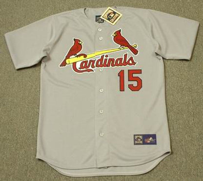 Jim Edmonds St Louis Cardinals 2000 Cooperstown Throwback Away Stitched Jersey jersey front view