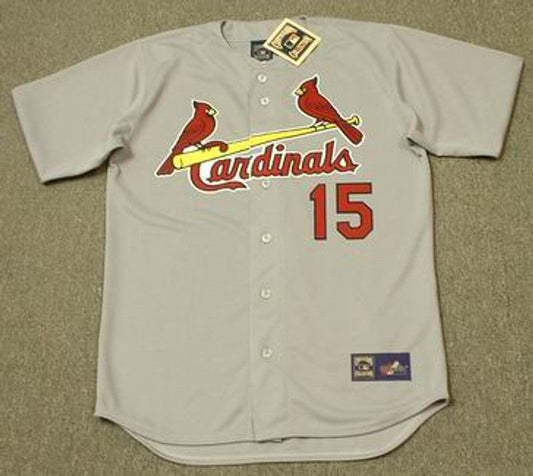 Jim Edmonds St Louis Cardinals 2000 Cooperstown Throwback Away Stitched Jersey jersey front view