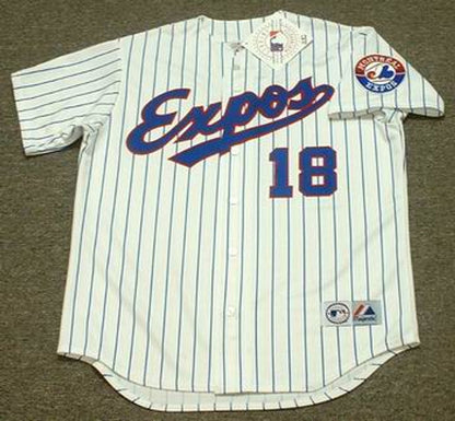 Montreal Expos Moises Alou MLB jersey front view