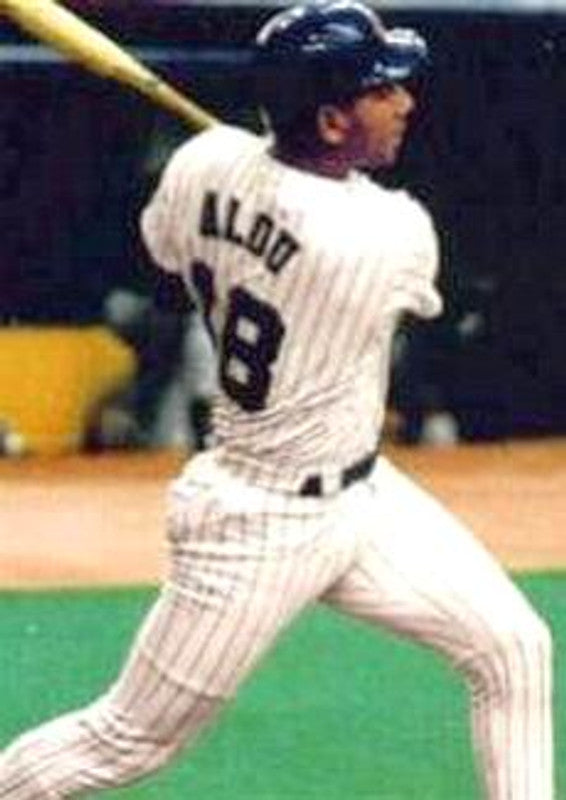 Montreal Expos Moises Alou MLB jersey front view