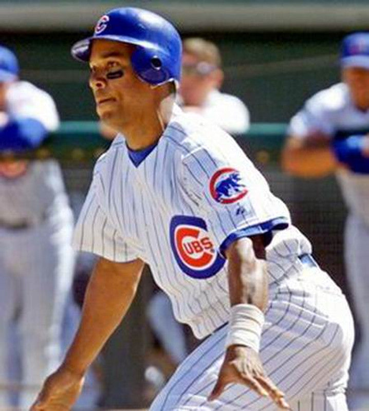 Chicago Cubs Moises Alou MLB jersey front view
