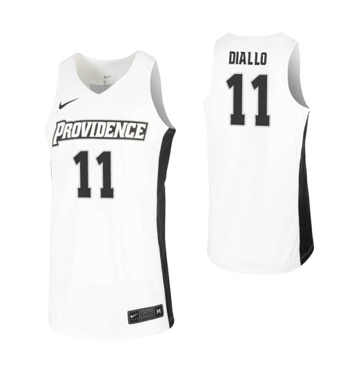 Providence Friars Alpha Diallo #11 White stitched throwback college basketball jersey