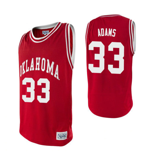 Oklahoma Sooners 33 Alvan Adams Crimson College Basketball Jersey | Stitched Jersey RTJS 7622