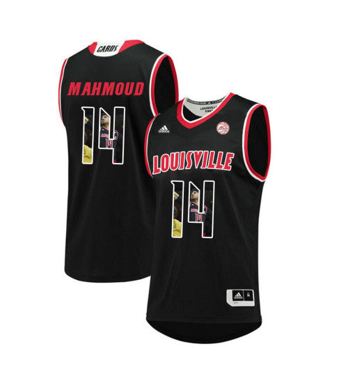 Louisville Cardinals 14 Anas Mahmoud College Basketball Jersey Black | Stitched Jersey RTJS 3497